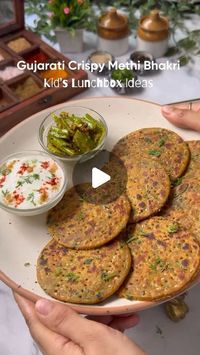 🧑‍🍳 S e C r E T  C H e F 🇮🇳 on Instagram: "Gujarati Crispy Methi Bhakri | Kid’s Lunchbox Ideas
.
Ingredients
Wheat Flour - 1 cup
Bajra Flour - 1/2 cup
Turmeric Powder - 1 tsp
Red Chilli Powder - 2 tsp
Coriander Powder - 1 tsp
Sesame Seeds - 2 tsp
Ajwain - 1 tsp
Methi - 1/3 cup
Coriander - 2 tbsp
Salt - 1 tsp
Oil - 3 tbsp

#yummy #yum #healthy #food #Monsoon #foodblogger #food #foodie #healthyfood #foodpics #yumm #yummy #delicious #cooking #trending #viralreels #viral #foodlover #instafood #foodism #yummyfood #yummyyummy #réel #lunchbox #breakfast #reelsinstagram #reelindia #yummylicious"