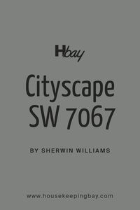 Cityscape SW 7067 by Sherwin Williams is a sophisticated and versatile gray shade that effortlessly brings a touch of modern elegance to any space. This particular hue strikes a beautiful balance between a cool and warm tone, making it perfect for those seeking a neutral backdrop with a bit of depth and character. The color resembles the smooth, steely tones of a city skyline at dusk, providing a serene and calming atmosphere in any room it adorns.