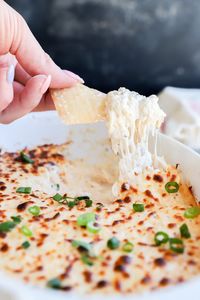 Crab Rangoon Dip with Crispy Wonton Chips