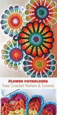 Flower Potholder Coaster Free Crochet Pattern | Your Crochet