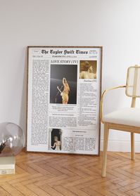 Love Story Taylor's Version Print, Taylor Swift Newspaper Print, Fearless Taylor's Version, Swiftie Gift, Printable Wall Art, Fearless Merch