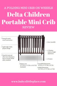 Delta Children portable crib Delta children portable mini crib is one of the cheapest folding cribs on the market. It folds quick and easy. You get the basic mattress with the crib as well. The crib has wheels for easy moving around the house. It is a safe crib and better alternative for the bassinet. Not only it is more comfortable for your baby, but it's also cheaper than most bassinets. Your baby can also use it longer. #crib #cribreview #babycrib #nursery #babynursery #minicrib #portablecrib