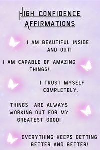 Affirmations to get you in the right headspace to be the most confident ever!