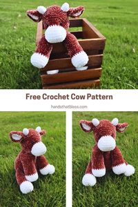 This crochet cow pattern is free and easy to make. Plus, the finished crochet cow is absolutely adorable. Be sure to check out these step by step instructions to make the most adorable crochet cow by following our free pattern.