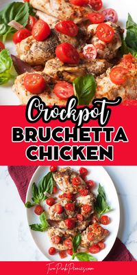 This Crockpot Bruschetta Chicken is one of the easiest and yummiest slow cooker meal ideas out there. It tastes great and is so easy to make! 