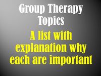 Group Therapy Topics: Mental Health Educational Activities