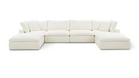 Movie Night™ 6-Piece Modular Sectional Open Both Sides, Regular, Cream – Sundays Company