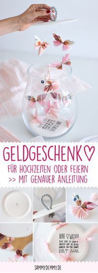 Geldgeschenk, Verpackungsidee, kreativ, Geldscheine falten, Schmetterling, Hochzeitsgeschenk, Gastgeschenk, Geschenkidee, Mitbringsel, Idee für Hochzeit,