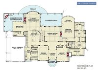 Plan 81682 | Traditional Style with 5 Bed, 7 Bath, 3 Car Garage