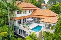 Spread across three levels and with unparalleled views of the emerald green Andaman Sea, four-bedroom Villa Kamia is an excellent choice for a family or a group of friends looking for a stylish hillside haven.