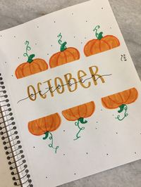 cover page for october’s bullet journal!