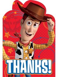 Toy Story Postcard Thank You Cards - Thank You Notes and Individual Party Supplies