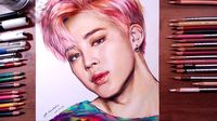 BTS : Jimin - colored pencil drawing | drawholic - YouTube