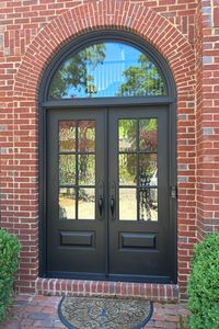 We absolutely love MaxCraft IronMax #doors and the #quality they provide. #Custom built to your needs and preferences, you can design the #entryway of your dreams. This client opted for #SDLgrids to recreate the look of classic wood without the real wood maintenaince. Adding a #roundtop window to your entryway can increase the amount of #naturallight in your home and open up your space. Schedule your free consultation today!