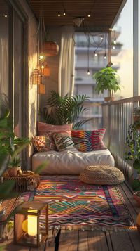 84 Inspiring Boho Balcony Decor Ideas - DecorWithEva