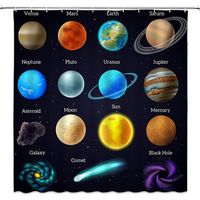 The polyester fibre fabric is soft and durable, which can effectively prevent the excess water from splashing out during the shower. | AvantGarde Planet Shower Curtain Solar System Planets Galaxy Hole Earth Moon Colourful Universe Outer Space Boys Girls Education Theme Home Bathr | AAXT5150 | Wayfair Canada