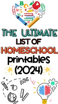 The best free homeschool printables for kids aged between 2-18 for 2024! There are free homeschool worksheets for all subjects! Amazing free homeschool printables can help you make homeschooling affordable (and fun!). To help make frugal homeschooling possible, I've put together this list of awesome homeschool printables and resources that are at no cost to you. #homeschool #homeschoolprintables