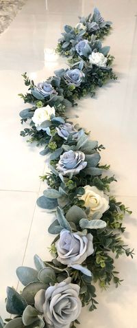 Eucalyptus Garland Lambs Ear Garland White Rose Garland - Etsy