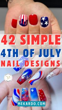 Dazzle this Fourth of July with festive yet simple nail art! Short on time? No worries! Celebrate America's birthday with a quick and easy manicure that's bursting with red, white, and blue. Go for classic stripes or a playful scattering of stars. Feeling bolder? Try a glitter gradient that mimics fireworks. With minimal tools and a touch of creativity, you can have stunning 4th of July nails that will turn heads at your barbecue or pool party. So grab your favorite polishes and get ready to show your patriotic spirit!