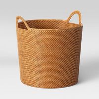 Rattan Decorative Fall Basket With Tapered Handles Brown 18" X 18" - Threshold™ : Target