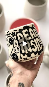 ✨💗Ugli Mug Ceramics💗✨ on Instagram: "One of my favorite pieces from the May batch, and still applicable 😵 I will be tying up some loose ends on the Halloween release this week, and afterwards, there are still two firings to go! What are you getting into? 👻🪦👻
.
.
.
.
.
.
.
.
.
.
.
.
.
.
.
.
.
.
.
#mugshotmonday #mug #mugs #pottery #ceramics #ceramic #potterylove #handmade #functionalart #handmadeart #handpainted #underglaze #stoneware #collectibles #weirdart #spoopy #spookyseason #halloween #goth #gothaesthetic #gothgoth #gothstyle #gothart #darkart #darkarts #ghost #emo #emostyle"