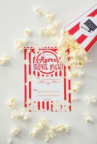 FREE retro movie night party invitation! Movie Night Party with FREE Printables! | Kara's Party Ideas