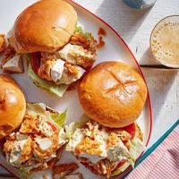 Cold Fried-Chicken-Salad Sandwiches