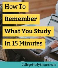 Are you frustrated because you are putting in regular study time and yet still don't know how to remember what you study? The good news is this big problem has a very simple solution and it will have a major impact on how quickly you are able to prepare for exam time and how well you do on your exams. | Study Tips for College, study tips, college study tips, university study tips, online student study tips, online course study tips, study strategies, study faster, study bette