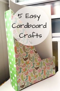 Easy Cardboard Crafts for Adults and Kids | Mail Organizer | Craftroom Organization | Cardboard Crafts for Kids | #cardboard #organize