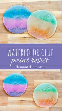 Watercolor Glue Paint Resist | Homan at Home