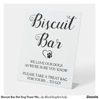 Biscuit Bar Pet Dog Treat Wedding Favor Sign