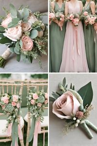 Stunning Sage Green and Pink Wedding Color Ideas for Your Special Day - Francisca's Bridal