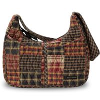 PRICES MAY VARY. Country American Patchwork: Beckham is our timeless palette of rust red, khaki, and black quilted cotton fabrics in rustic plaids and checks in a traditional American patchwork layout. Sized Just Right: Not too big and not too small, the Blakely quilted purse measures 11" wide, 9.5” high at the sides (7" in the middle), and 4" deep. It’s the perfect size hobo-style pocketbook to carry everything you need, and the secure top zipper closure keeps your belongings safe inside. Plent