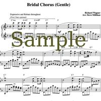 For the intimate wedding or understated bride, this romantic arrangement of the traditional bridal march is perfect! Prerecorded MP3 or Piano Sheet Music both included for a very low price.