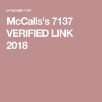 McCalls's 7137  VERIFIED LINK 2018