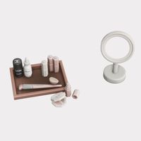 — 🤍 vanity essentials by Amelie mirror | ring light...