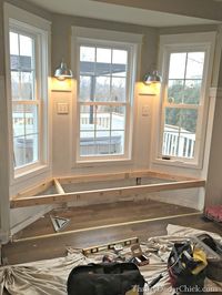 Steps to building a window seat. A dream of mine for years finally come true!