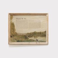 Psalm 91 Vintage Landscape Print // Encouraging Christian Wall Art Welcome reminders of truth into your home with this vintage-inspired print of Psalm 91. Perfect for anywhere in the home, church, or as a gift :) VISIT MY SHOP FOR MORE: www.etsy.com/shop/HomeWithCambria WHAT'S INCLUDED? Ready-to-print high-resolution (300 DPI) JPG files with the following 5 different sizes for printing: 3:2 Ratio File Printing Sizes: 6"x4" | 9"x6" | 18"x12" | 30"x20" | 36"x24" 4:3 Ratio File Printing Sizes: 8"x6