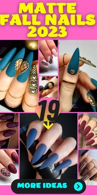 Matte nail finishes have gained immense popularity in recent years, offering a modern and edgy twist to traditional glossy nails. As fall approaches, it's the perfect time to explore matte nail designs that capture the cozy and sophisticated essence of the season. In this article, we present 19 chic matte fall nail ideas for 2023. From muted neutrals to deep jewel tones and striking metallic accents, these designs will elevate your autumn nail game. Let's dive into the world of matte elegance!