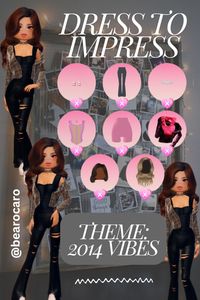 Dress to Impress Outfit DTI Roblox No VIP Outfit Hack Fun Party Girl 2010s Time Period Decades 2014 Vibes Grunge Fashion Outfit Mean Girls Trend Pink Cute Pink Girly Fashion Idea Fashion Outfit Inspo