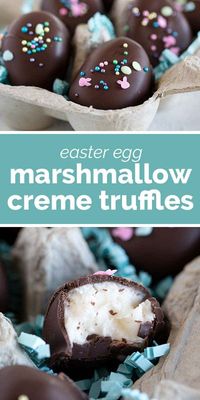 Forget the tasteless, store-bought marshmallow eggs. These homemade Easter egg Marshmallow Creme Truffles are sure to be a hit with everyone!