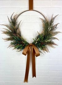 Fall Olive Front Door Wreath,olive Branch Hoop Wreath,modern Farmhouse All Season Olive Branch Wall Decor,minimalist Hoop Wreath Wreath - Etsy