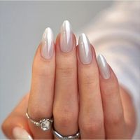 PRICES MAY VARY. 【Package & DIY Nails】You'll get 24 false nails in 12 sizes. 1 mini nail file, 1 small wooden stick, 1 piece of adhesive tab glue. You can safely choose a fake nail that fits your finger size and DIY your desired nail shape. 【Has Many Uses】White solid color design false nails , medium oval shape. Perfect for nails salon, DIY home nails art,used on wedding ,prom party ,dating.It is perfect gift for girlfriends, wives, women and girls. 【Daily Wear】You are able to do everything you