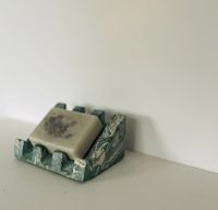 Slanted Concrete Soap Dish in Marbled Bluey Green and White - Etsy