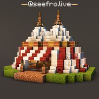 Fantasy minecraft campsite tent idea