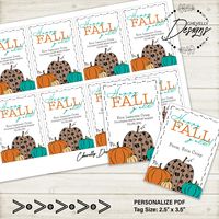 Personalized Pumpkin Gift Tags | Printable - Digtal File | Halloween Party Favors | Happy Fall Yall | HT074