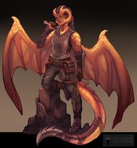 ArtStation - Half-Dragon Race Character Concept