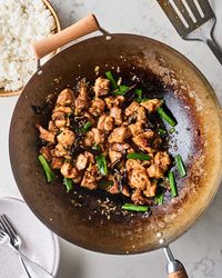 chicken szechaun in wok