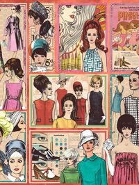 60s mod fashion collage. 