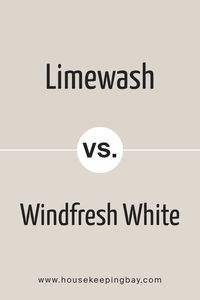 Limewash SW 9589 and Windfresh White SW 7628 by Sherwin-Williams are two soft, subtle colors with unique tones. Limewash has a gentle, creamy feel, which brings warmth to spaces. It’s like a soft blanket on a chilly evening, making rooms cozy and welcoming. This color pairs beautifully with natural wood and can make your living space feel more inviting.